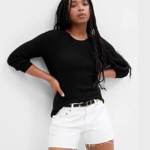Gap Relaxed Crewneck Top Black